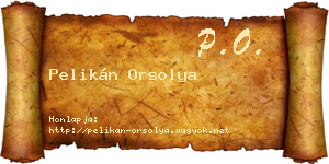 Pelikán Orsolya névjegykártya