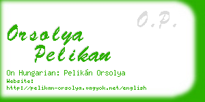 orsolya pelikan business card